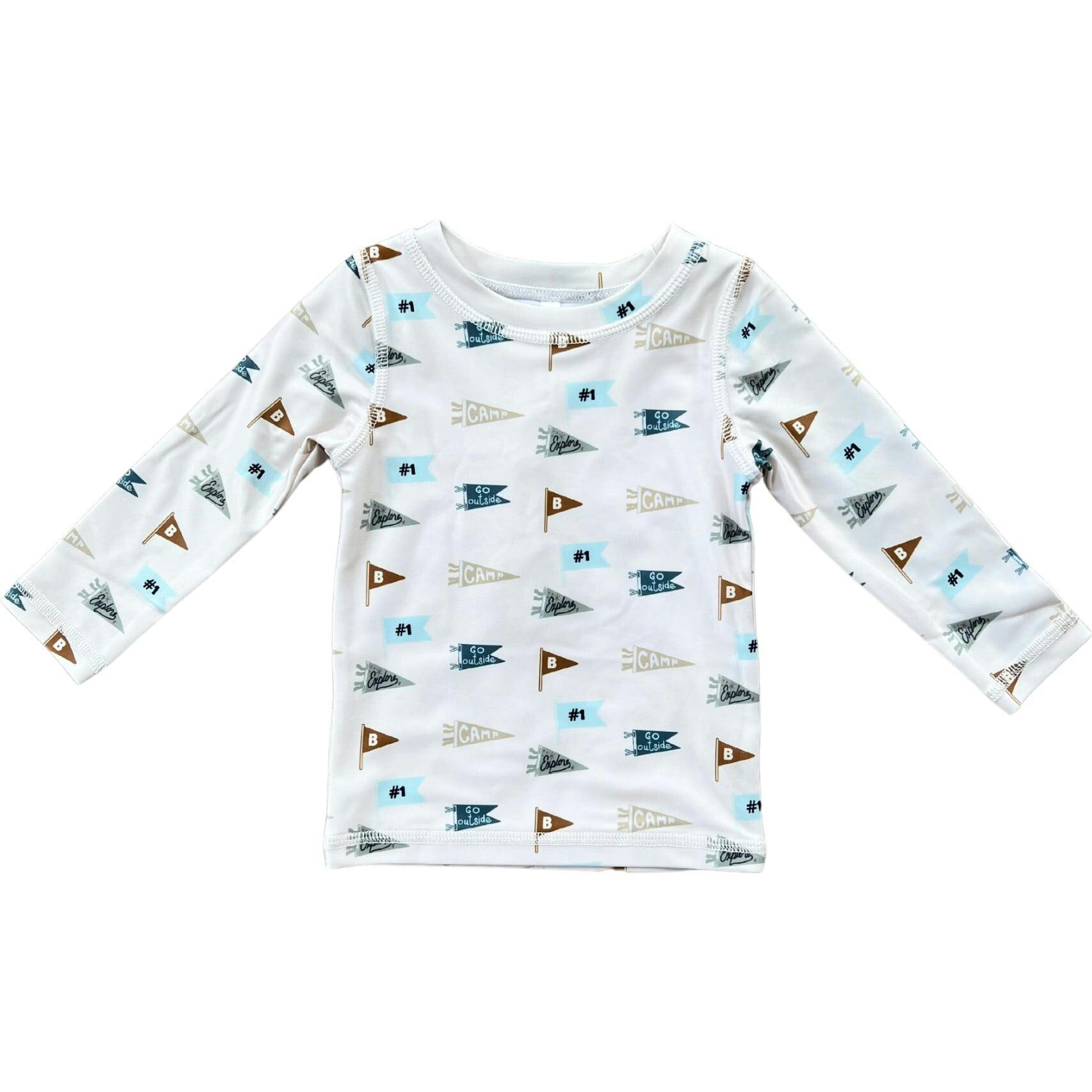 Long Sleeve Rash Guard Swim Shirt Canoe
