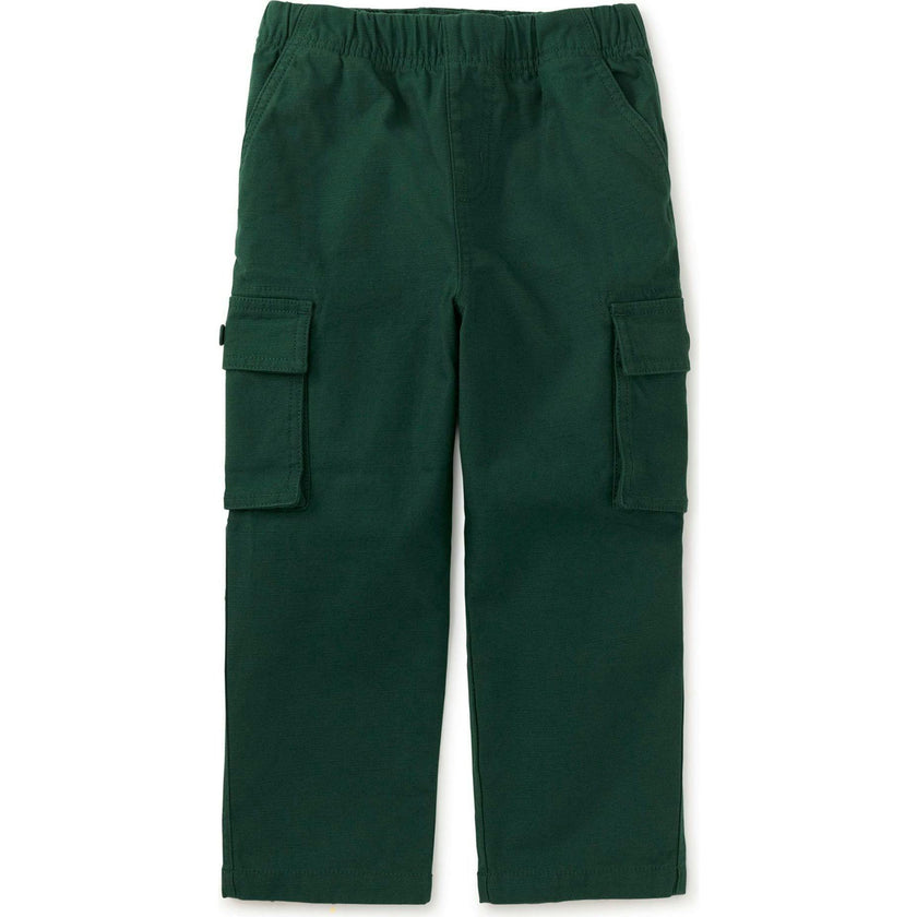 Relaxed Twill Cargo Pants, Green