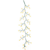 6-Foot Green Garland with 48 Warm White LED Lights and White Ball