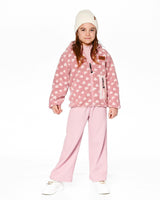 Reversible Mid-Season Sherpa Jacket Pink Heart