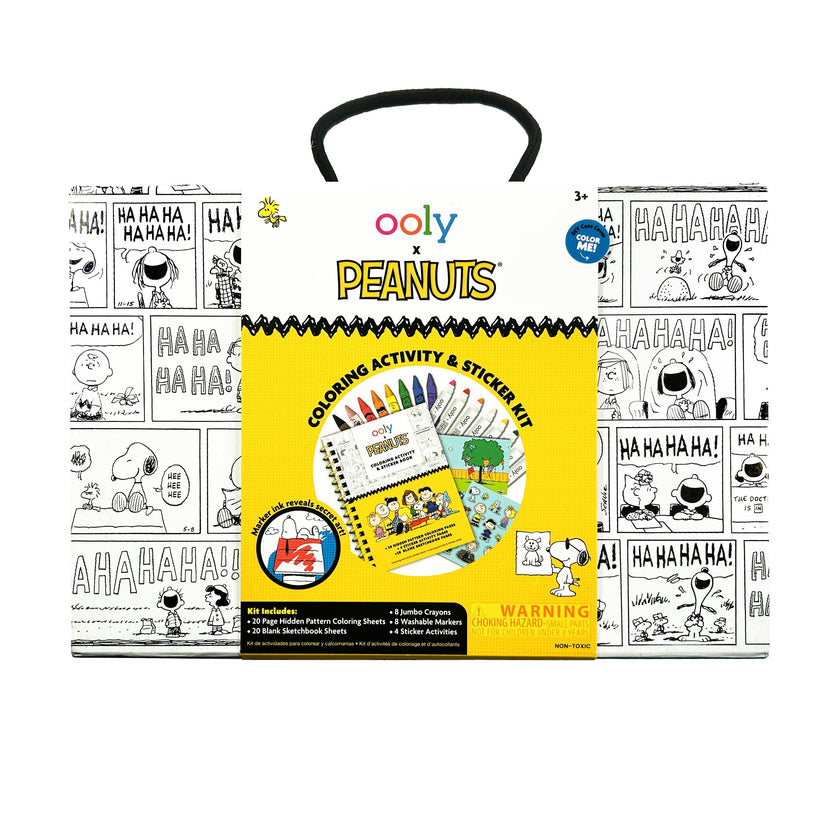 OOLY x Peanuts Coloring Activity & Sticker Kit - 8 Markers 8 Crayons