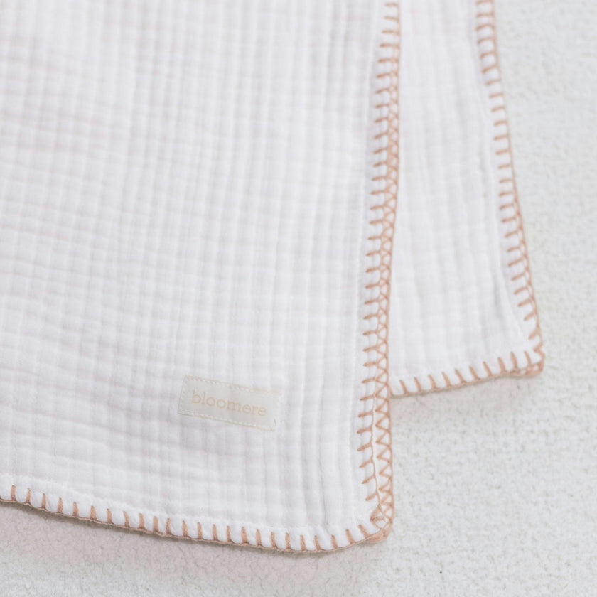 4 Layer Muslin Blanket (Brown, Pink)