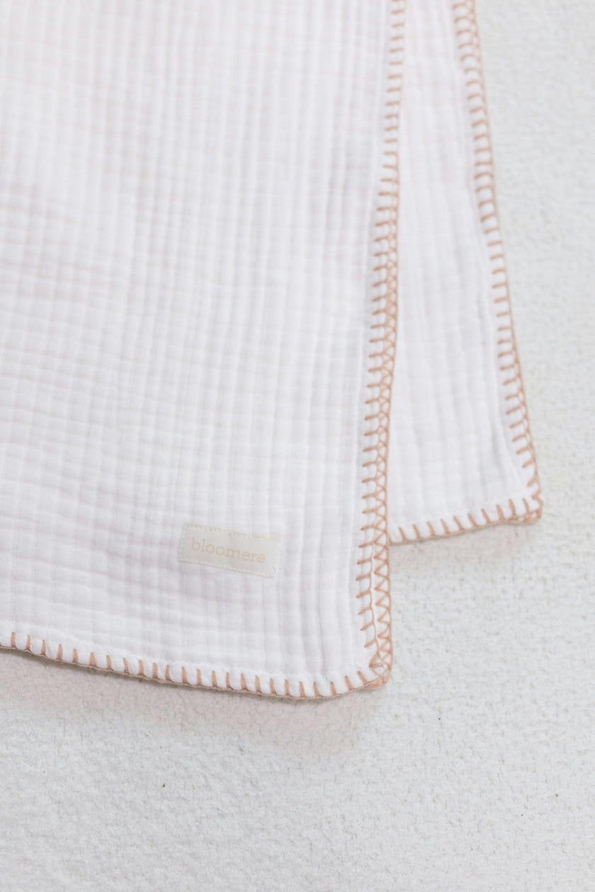 4 Layer Muslin Blanket (Brown, Pink)