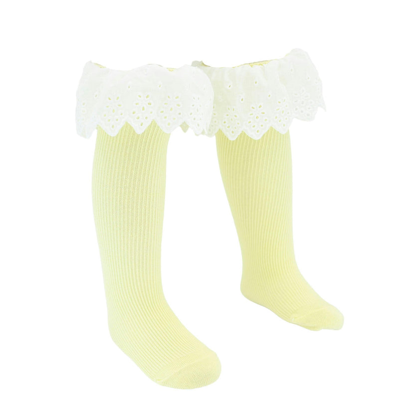 White Trim Skirt Socks