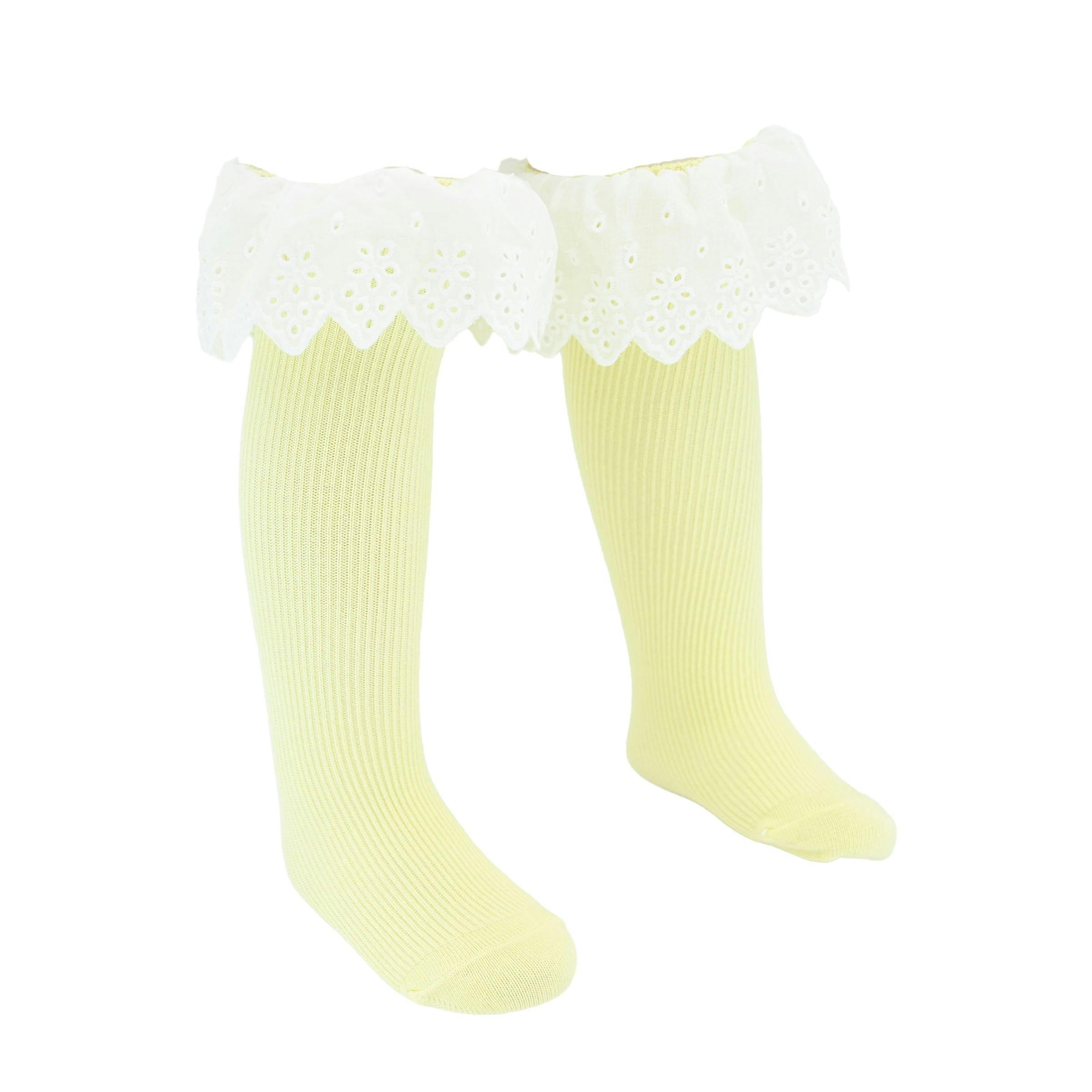 White Trim Skirt Socks