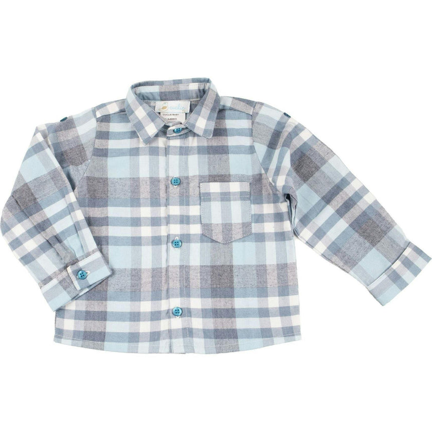 Teal Flannel Shirt Set