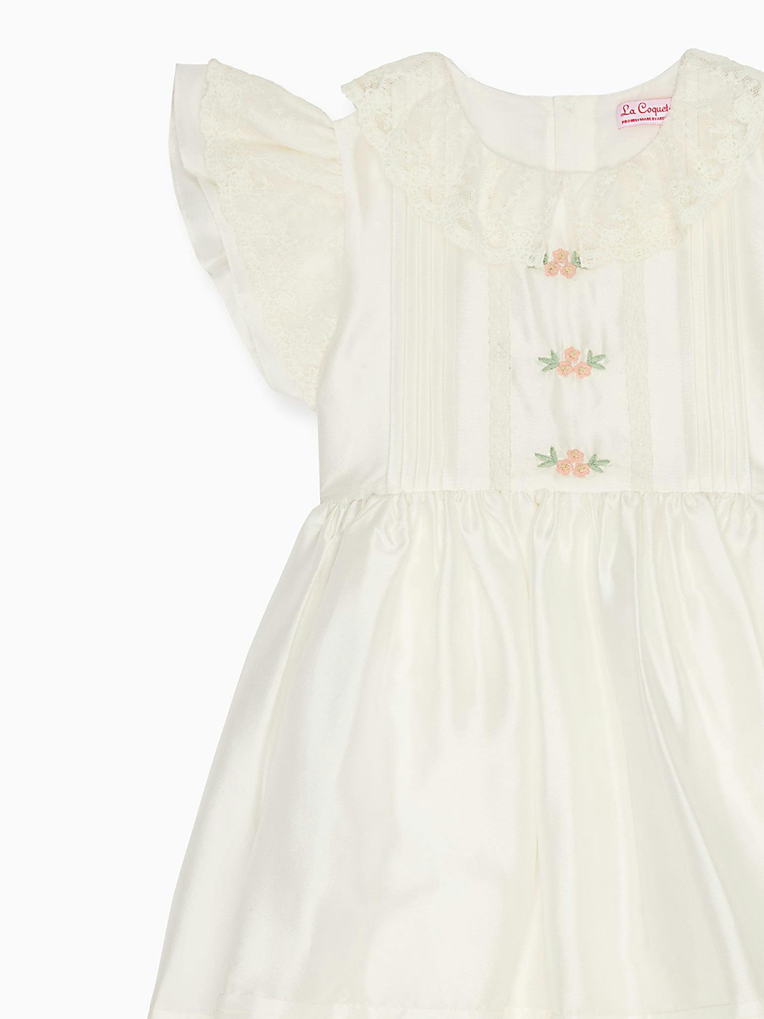 Ivory Lavinia Silk Ceremony Girl Dress