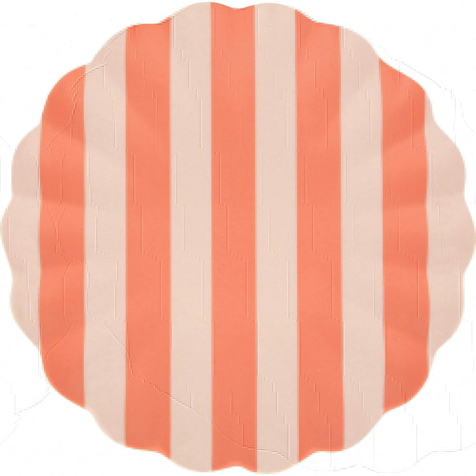 Stripy Reusable Bamboo Large Plates