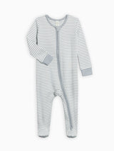 Peyton Zipper Sleeper Ballet Stripe