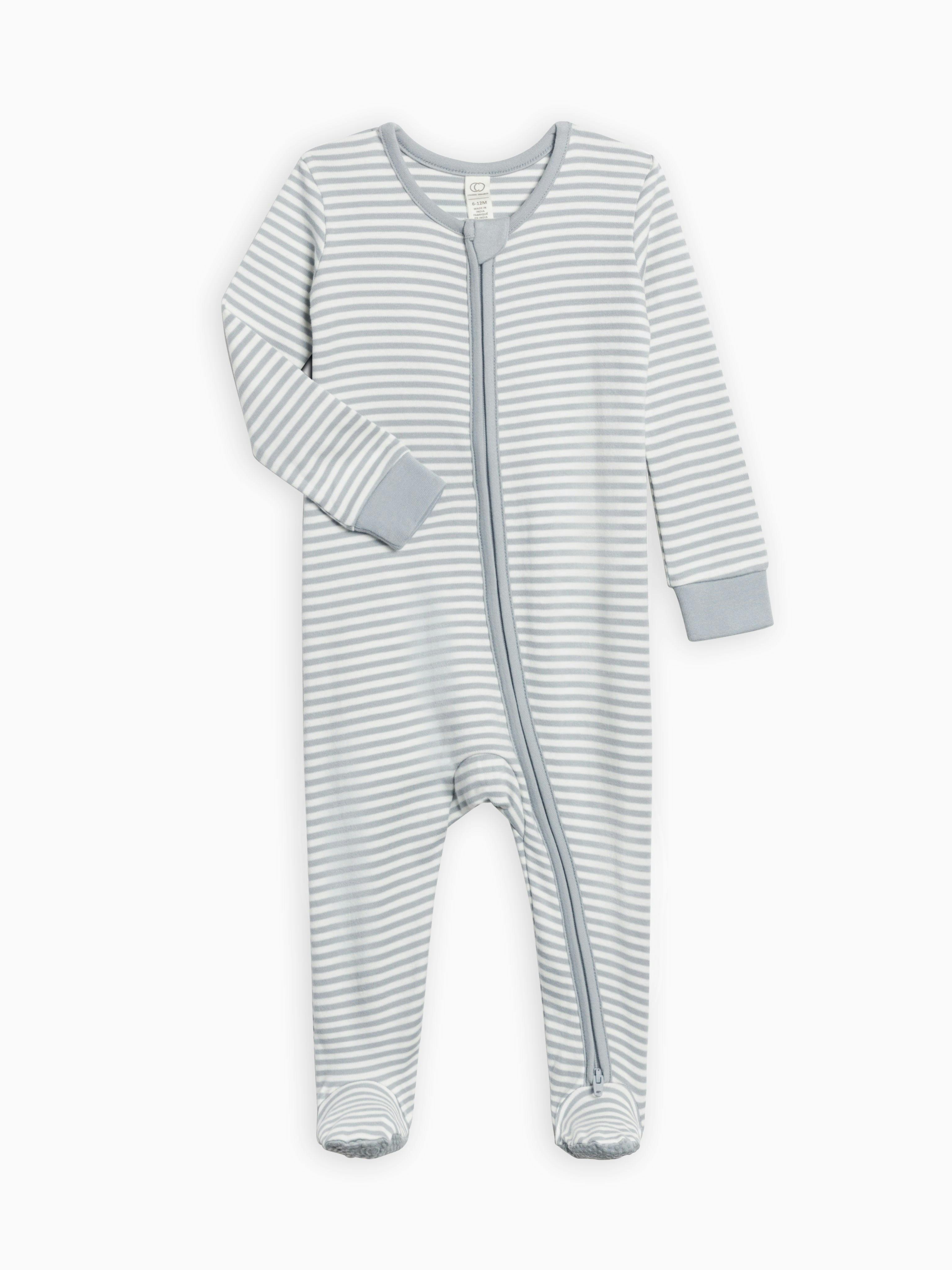 Peyton Zipper Sleeper Ballet Stripe