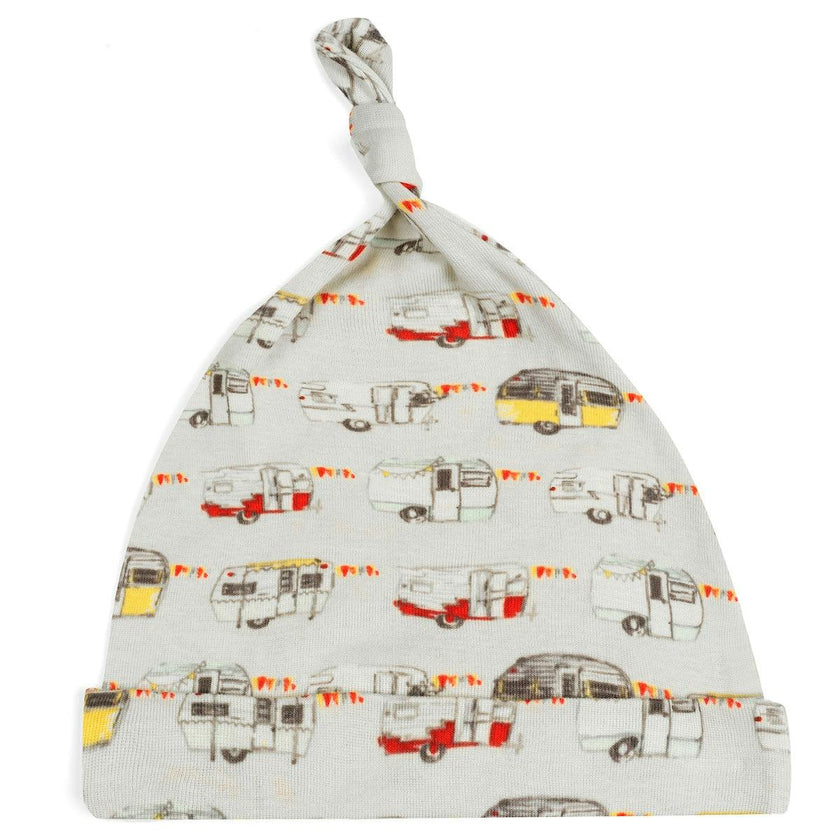 Vintage Trailers Organic Cotton Knotted Beanie Hat
