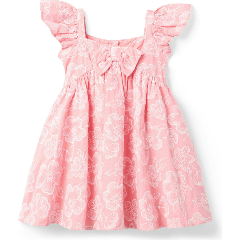 The Embroidered Bloom Dress, Pink