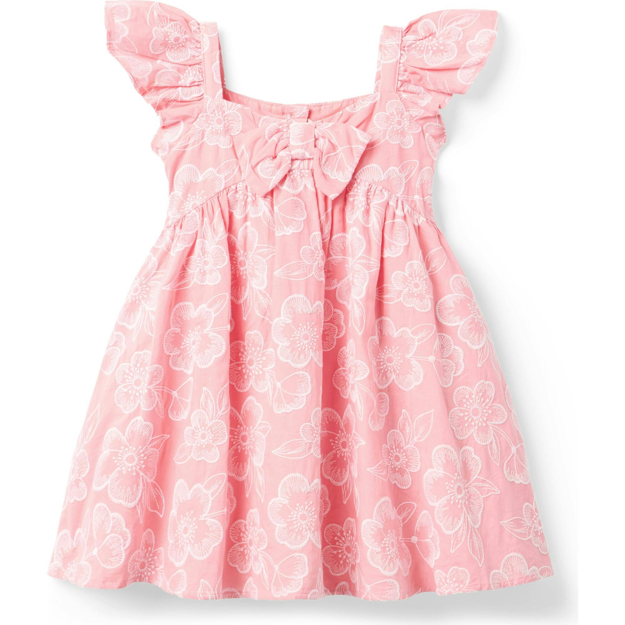 The Embroidered Bloom Dress, Pink