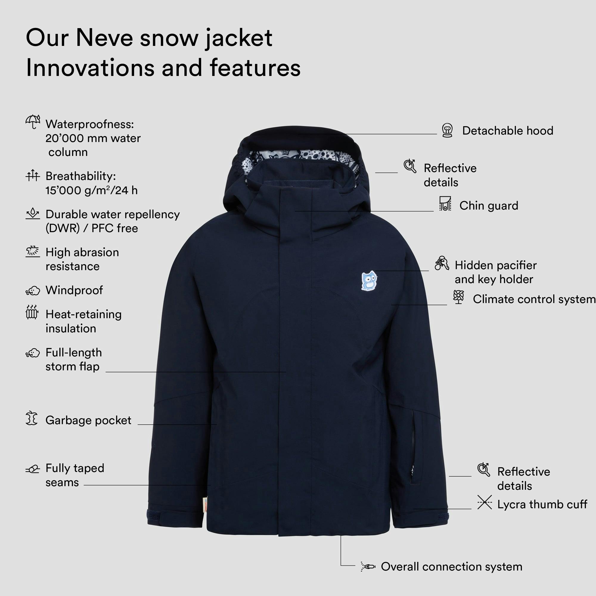 Neve PrimaLoft Waterproof Detachable Hood Snow Jacket