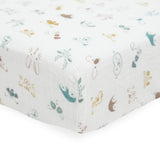 Cotton Muslin Crib Sheet - Animal Crowd