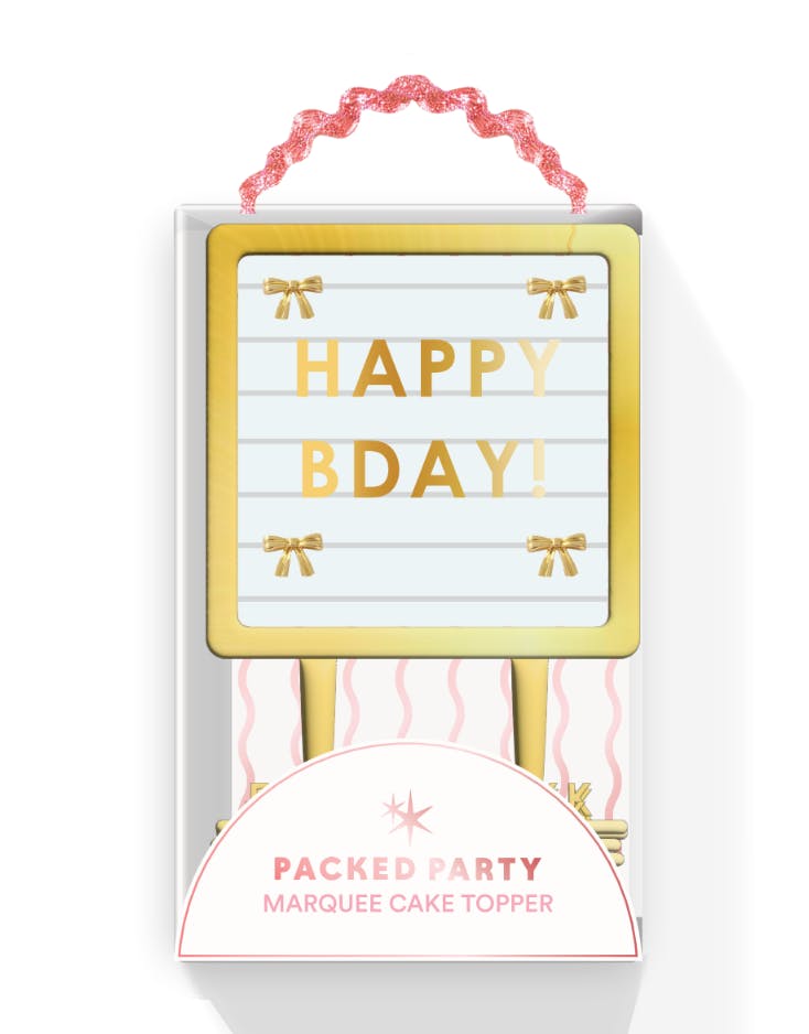 Lovely Little Letterboard Customizable Gold Cake Topper