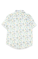 JERRY SHORT SLEEVE BUTTON UP BADMINTON RAQUET