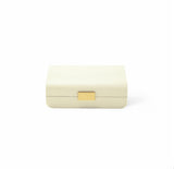Modern Shagreen Small Jewelry Box, Cream