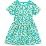 Short Sleeve Twirl Dress, Green