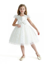 White Floral Bow Upton Dress