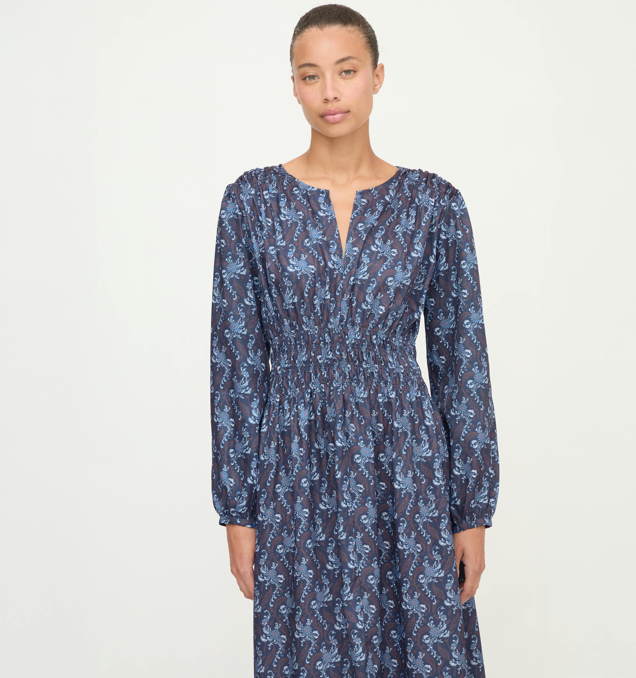 The Rosely Dress - Navy Cala Paisley