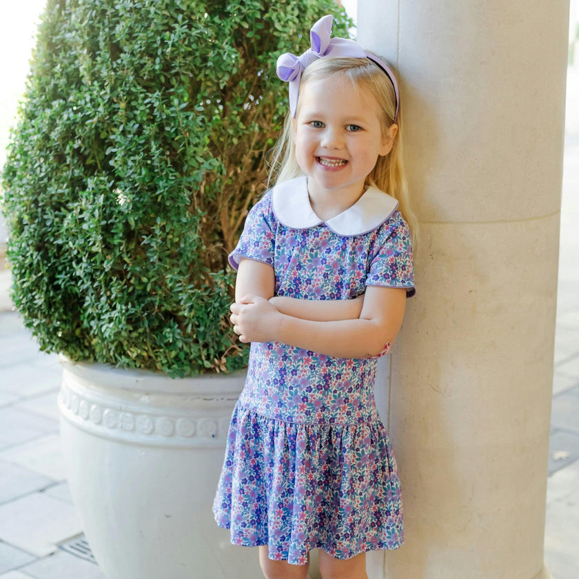 Libby Girls' Dress Blackberry Floral