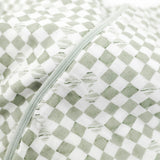Original Organic Cotton Muslin Quilt - Green Checker