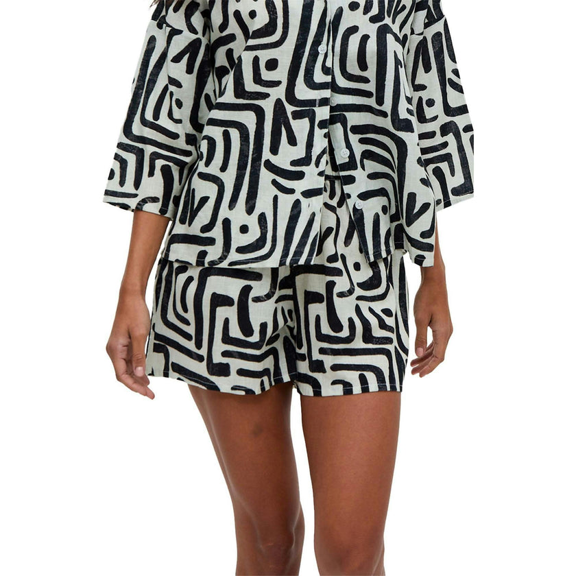 Nicola Paperbag Waist Warhol Print Shorts