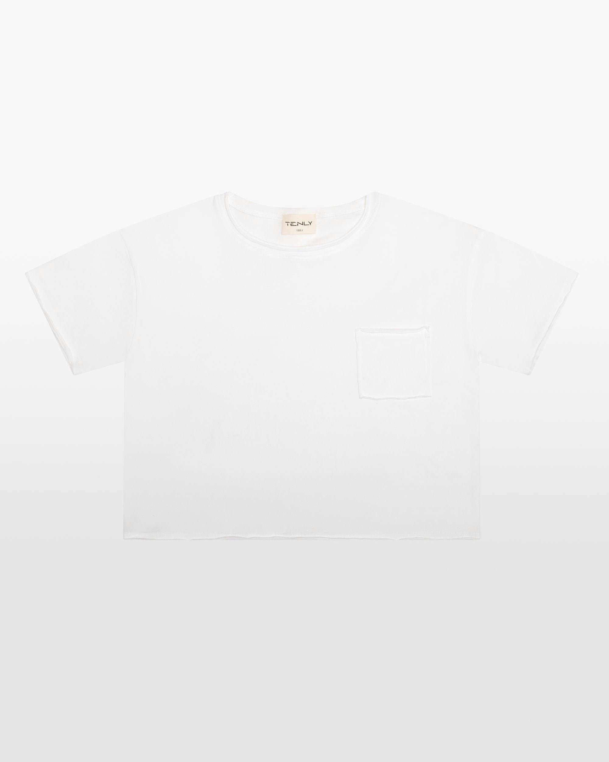 Cotton Jersey Raw Edge Pocket Tee