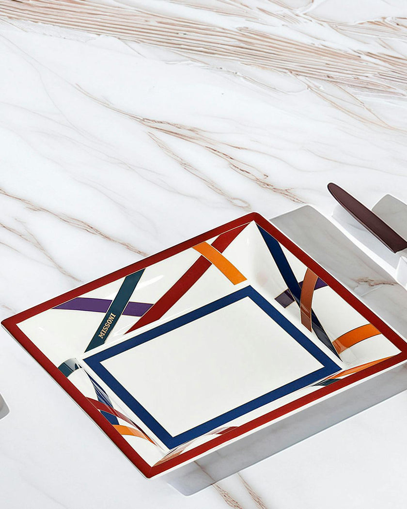 Tray NASTRI Rectangular Large in Luxury Box Multicolor 8.5" x 6.75"