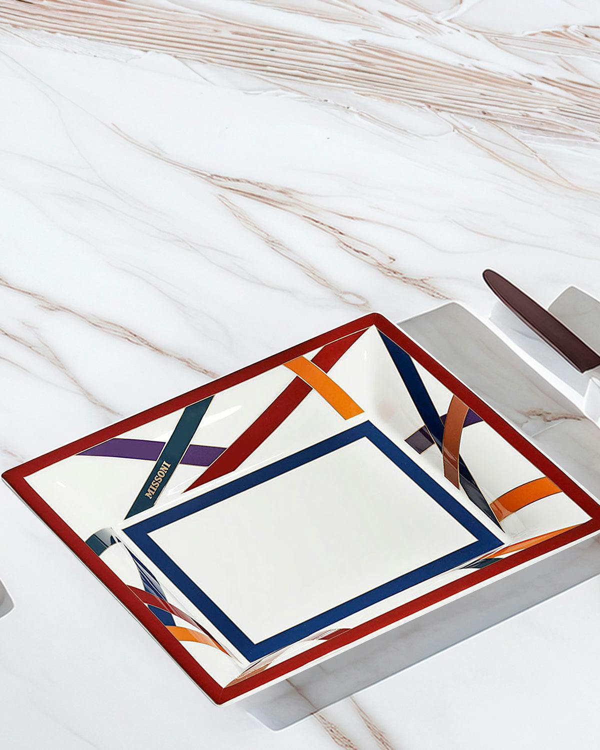 Tray NASTRI Rectangular Large in Luxury Box Multicolor 8.5