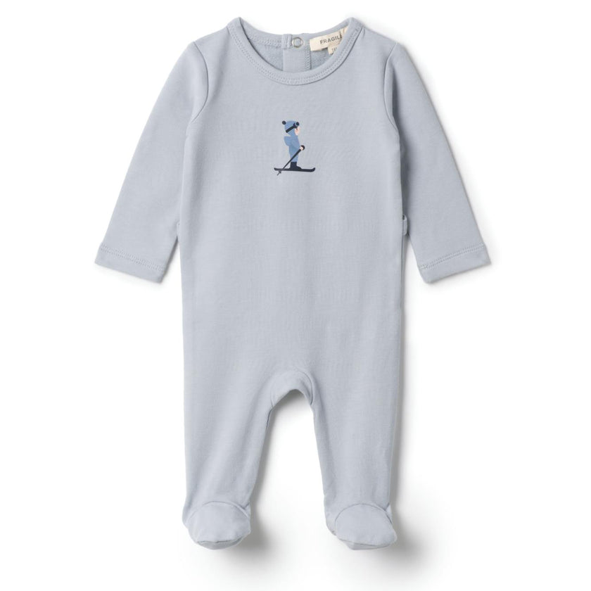 Skii Print Onesie Blue