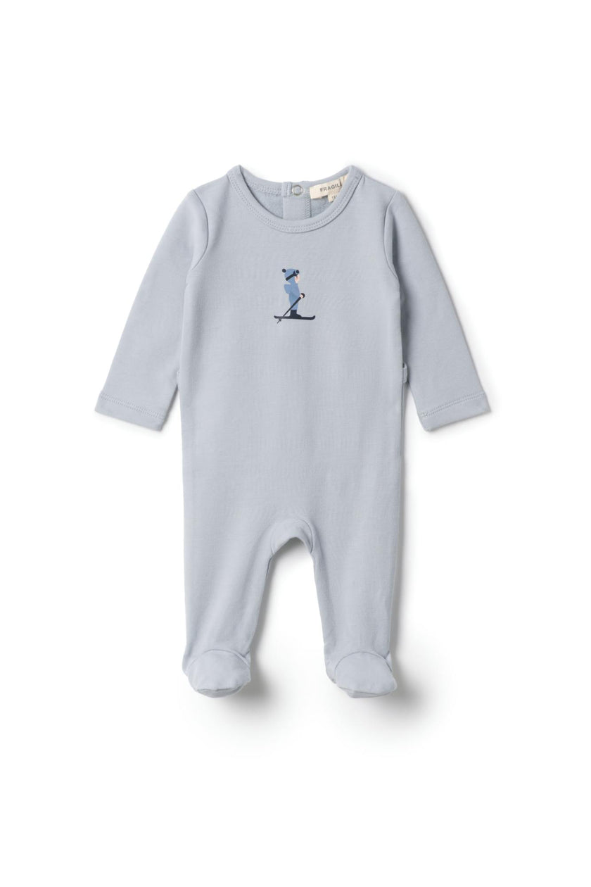 Skii Print Snap Front Fleece Romper