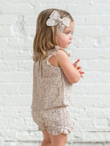 Colette Muslin Tank and Bloomer Set - Vionna Floral / Shell + Fog