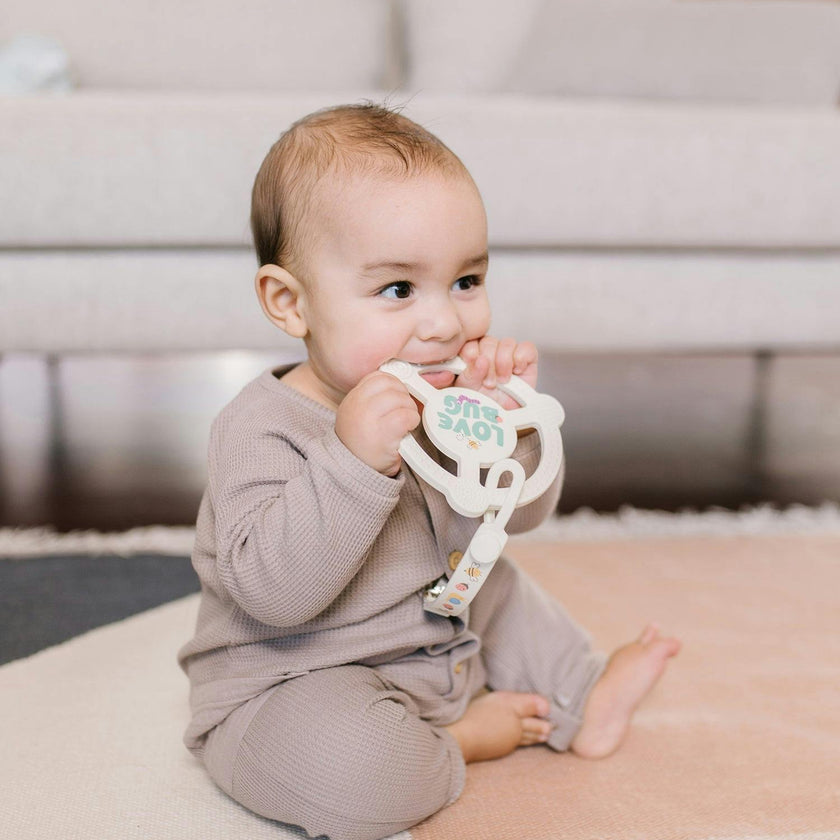 Studio Oh! Silicone Teether Ring With Detachable Clip