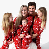 Polar Isle Red Bamboo Kids Pajamas