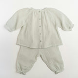 Gauze Two Piece Set in Embroidered Stars
