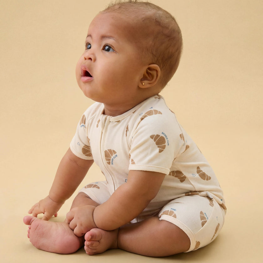 Petit Croissant Summer Baby Pajamas