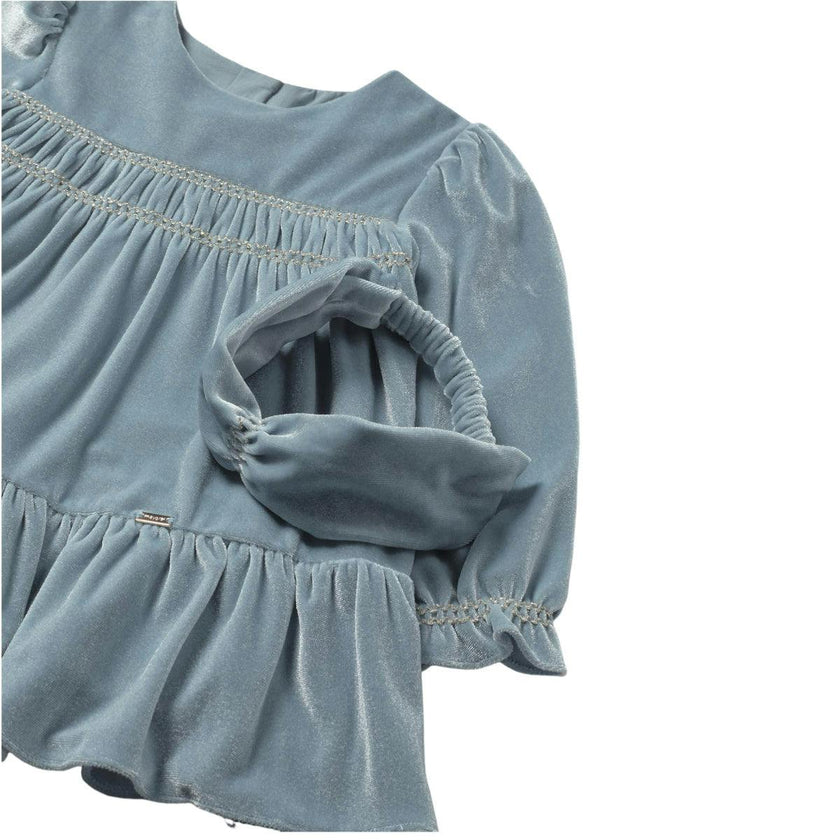 Baby Velvet Dress with Headband