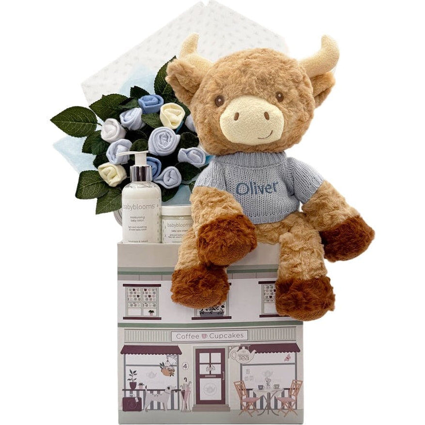 Personalized Harriet Highland Welcome Baby Hamper