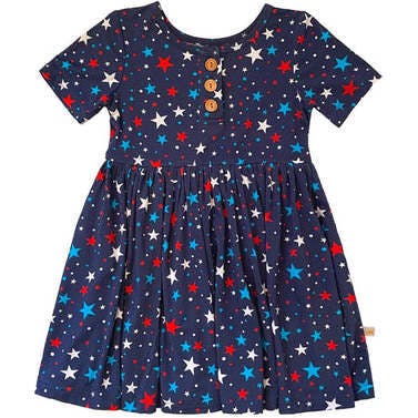 Independence Day July 4th Star Patriotic Memorial Girls Dressss