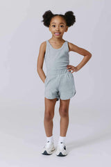 Girls Rib Shorts in Collegiate Gray