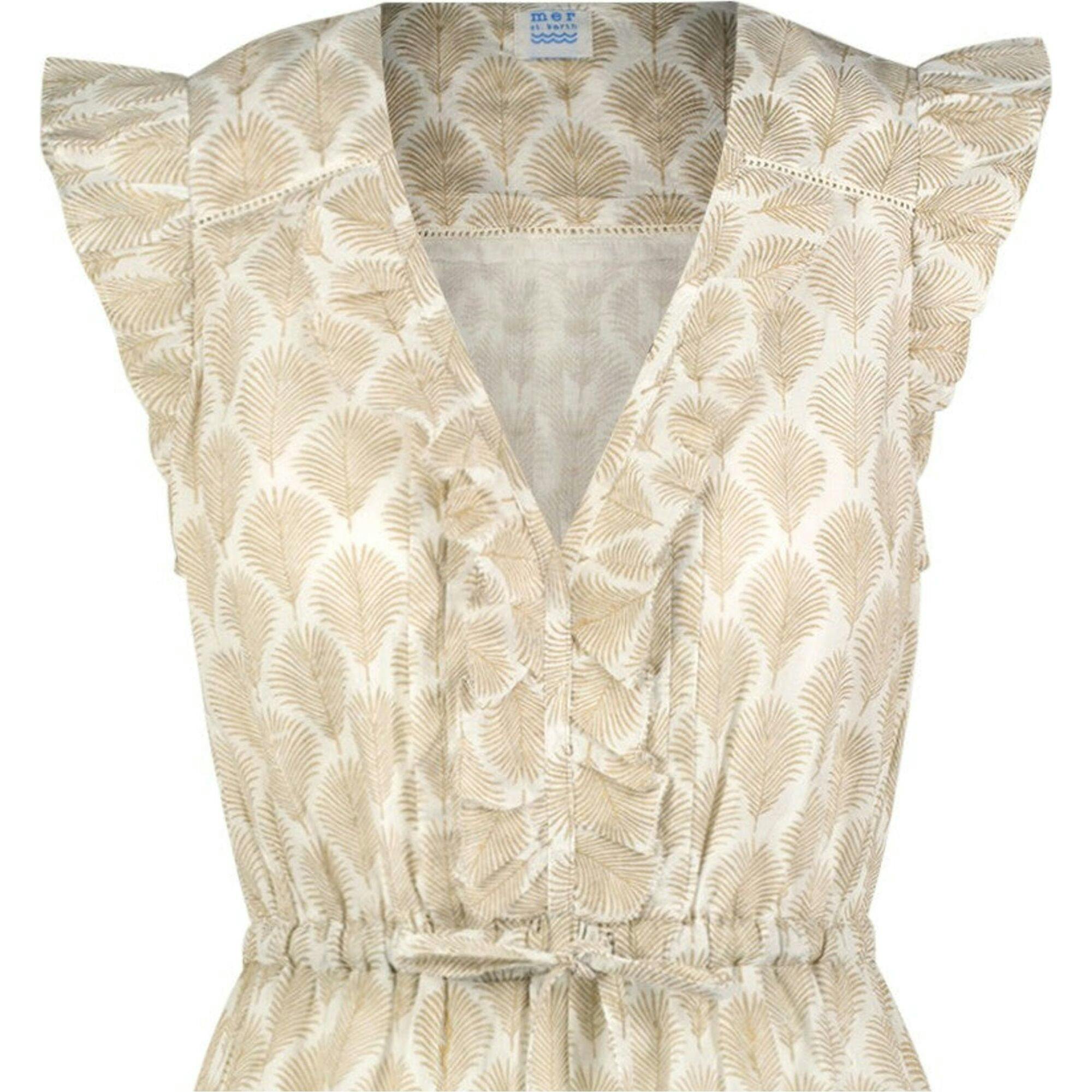 Giselle Women's Mini Dress Gold Feather, Gold