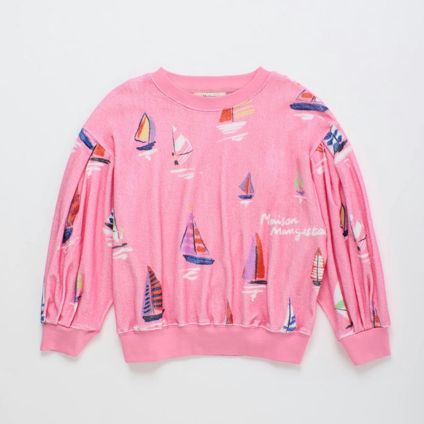 BARCOS TOWEL SWEATSHIRT PINK