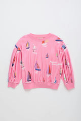 BARCOS TOWEL SWEATSHIRT PINK