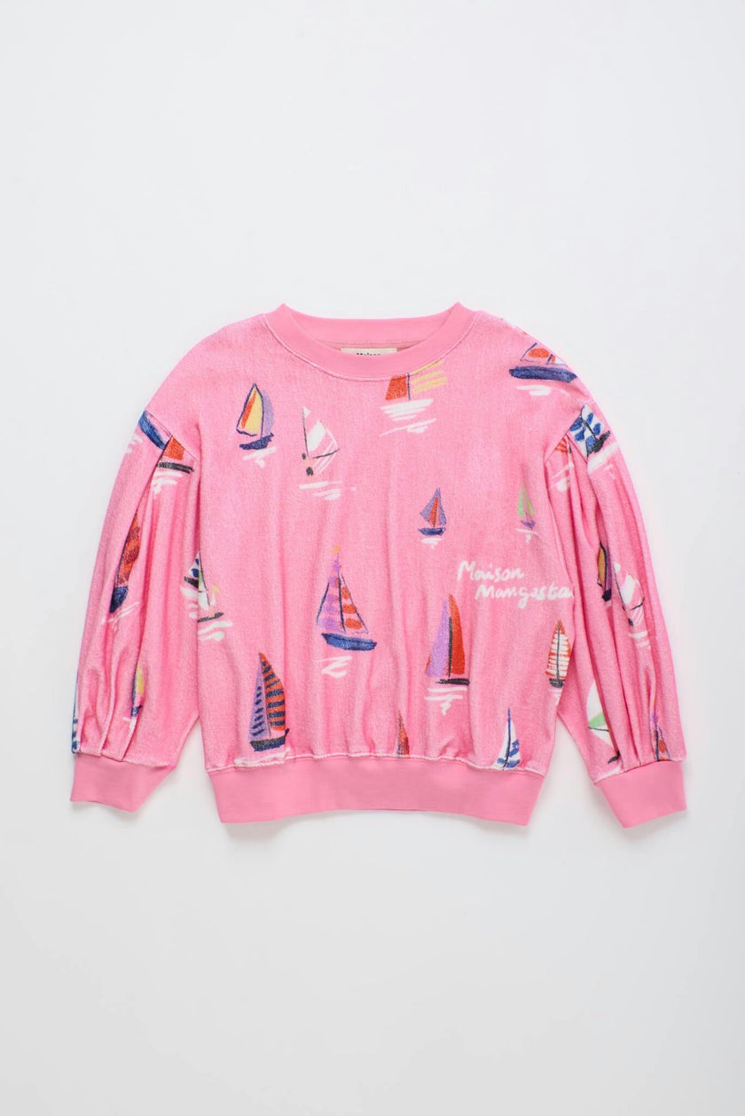 BARCOS TOWEL SWEATSHIRT PINK