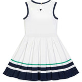 Organic Sleeveless Tennis Sweater Dress, White