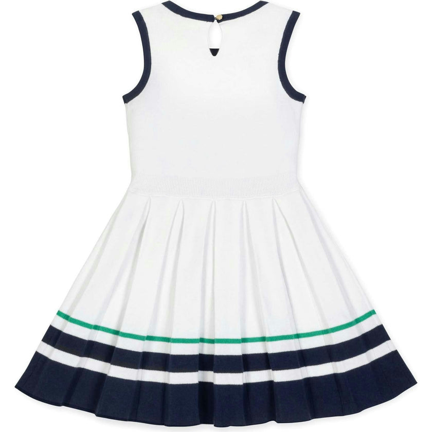 Organic Sleeveless Tennis Sweater Dress, White