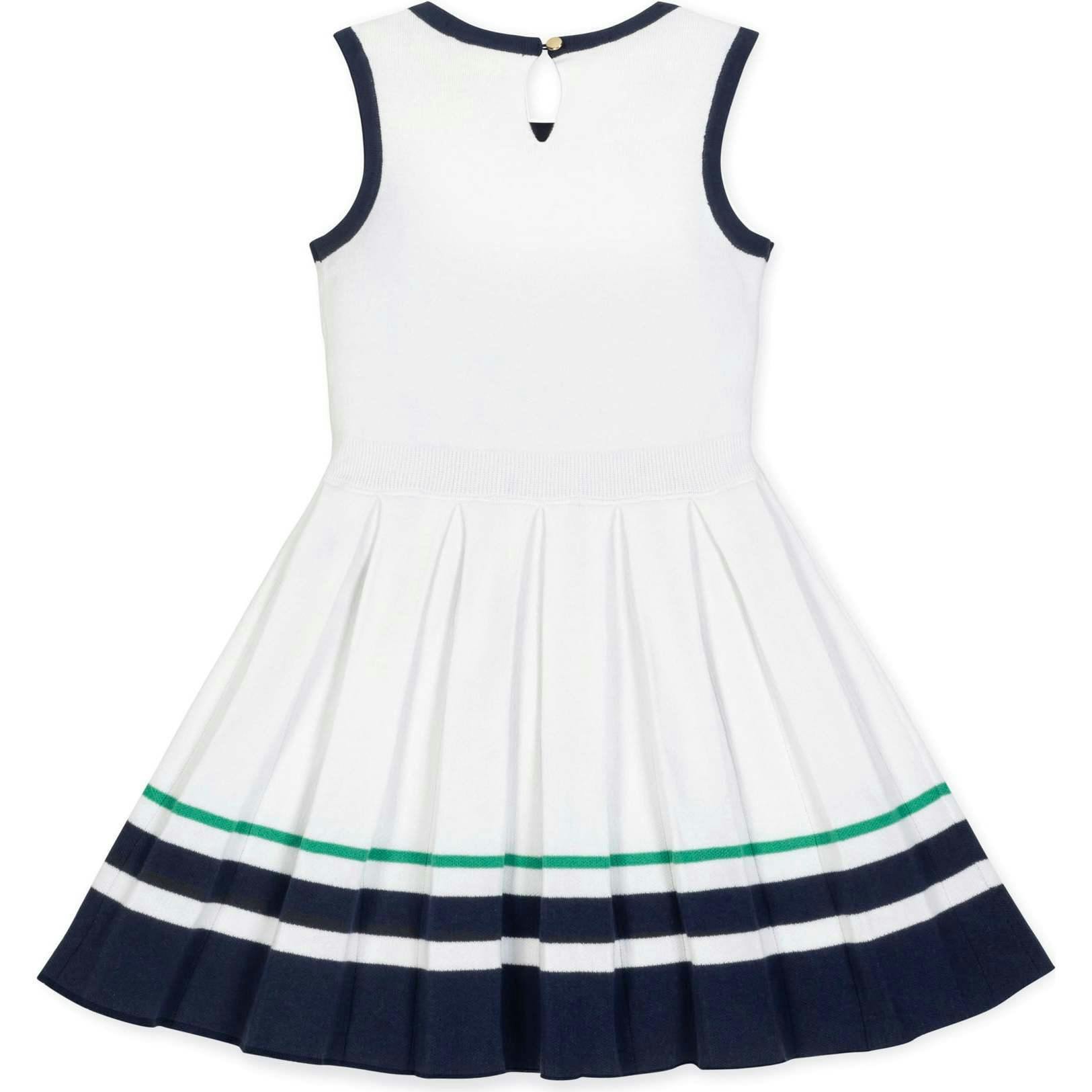 Organic Sleeveless Tennis Sweater Dress, White