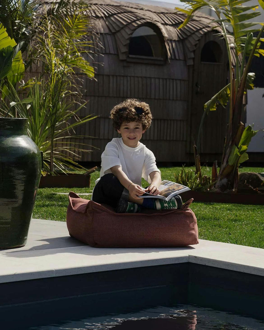 Pomegranate Outdoor Square Ottoman